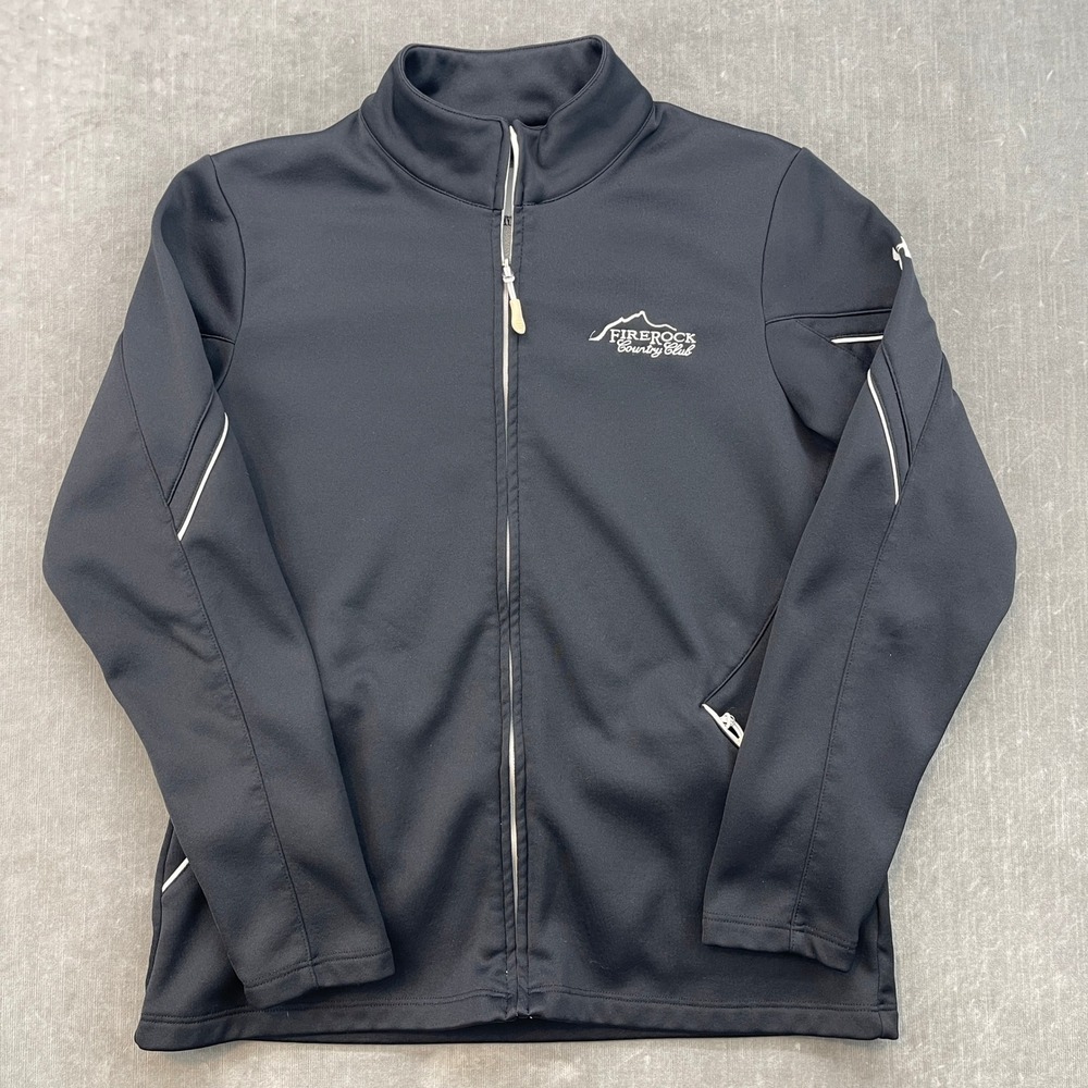 Under Armour Womens Small Black Full Zip Jacket FireRock Country Club